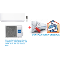 Klima uređaj Haier Expert Nordic, AS35XCHHRA-NR/1U35KEHFRA-NR, 3,5 kW, Wi-Fi, UVC Pro, Inverter, bijela SA MONTAŽOM 